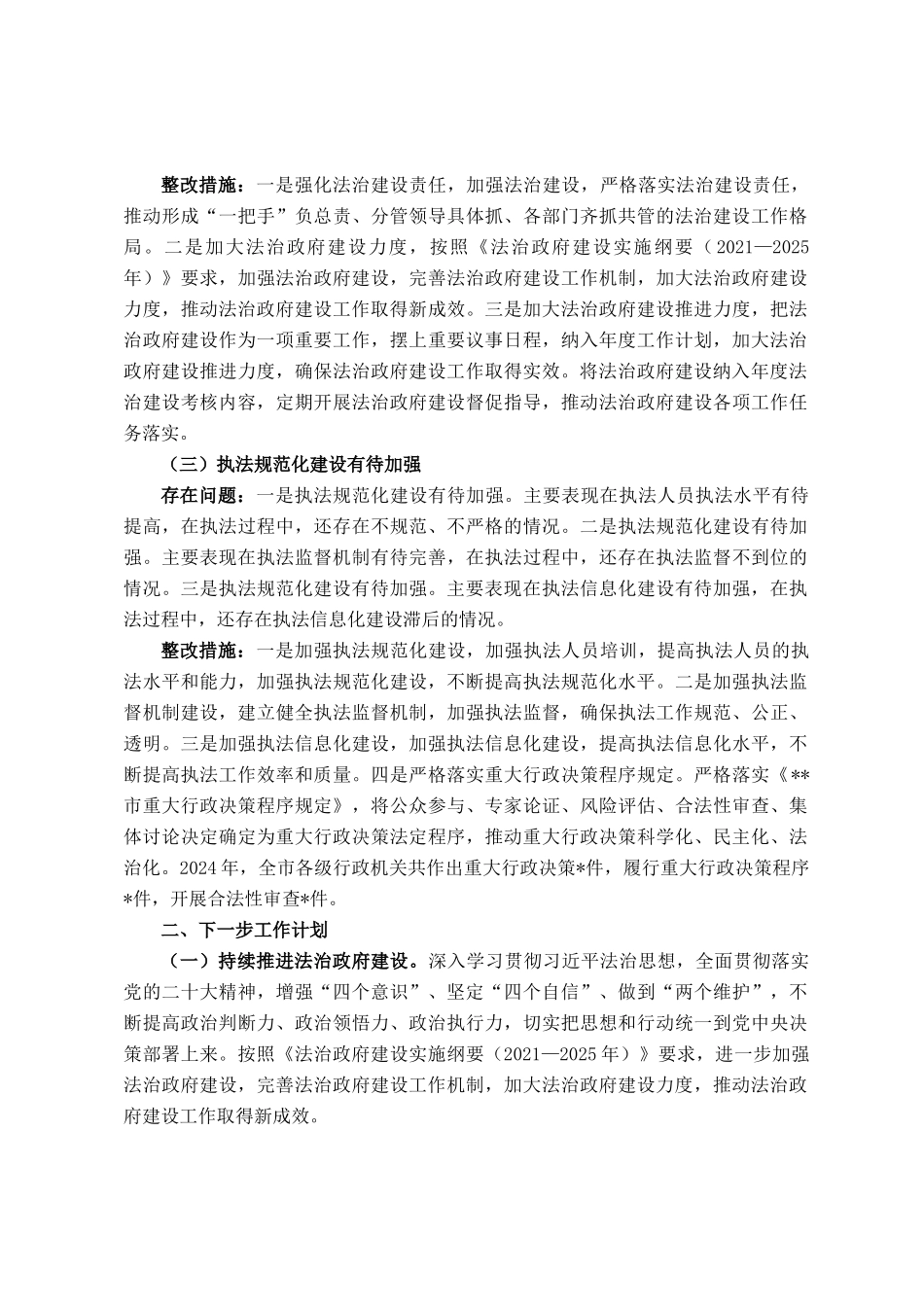 2024年度主要负责人述法问题清单整改报告_第2页