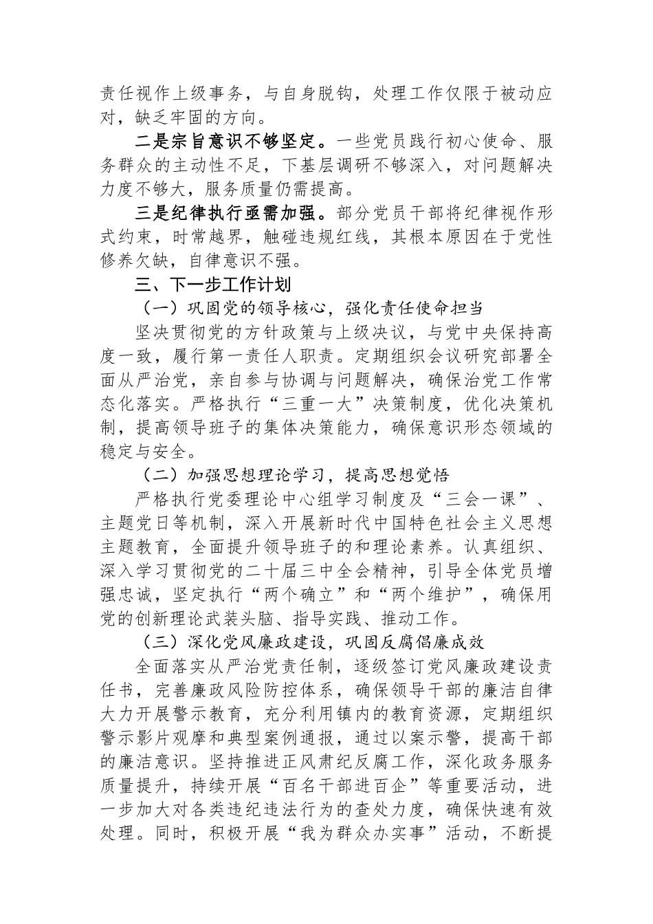 2024年落实全面从严治党主体责任工作情况总结_第3页