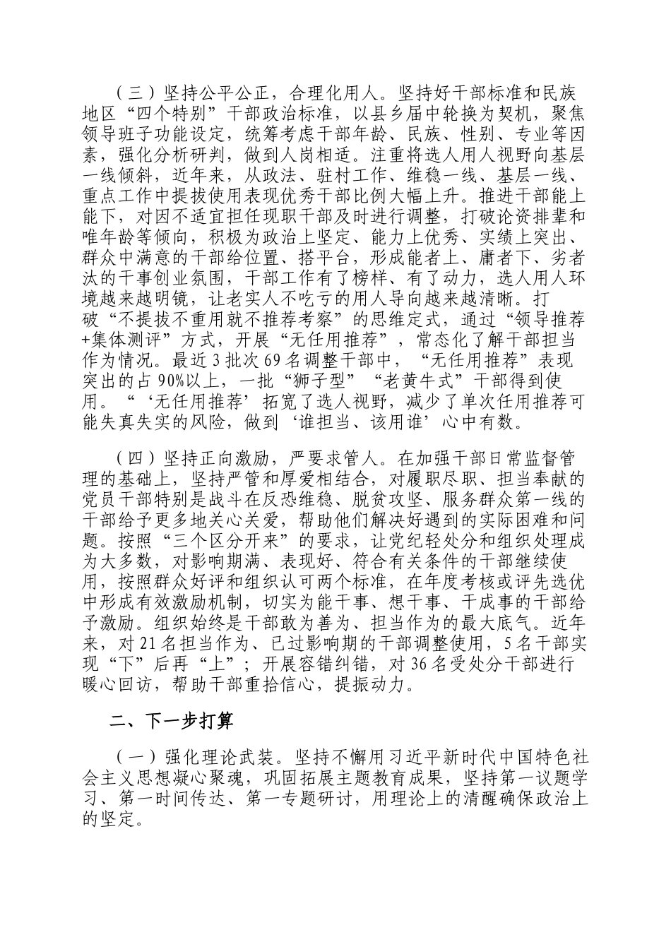 2024年某县选人用人工作总结_第2页