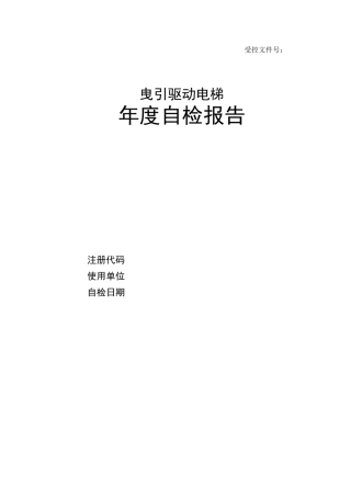 电梯检测报告