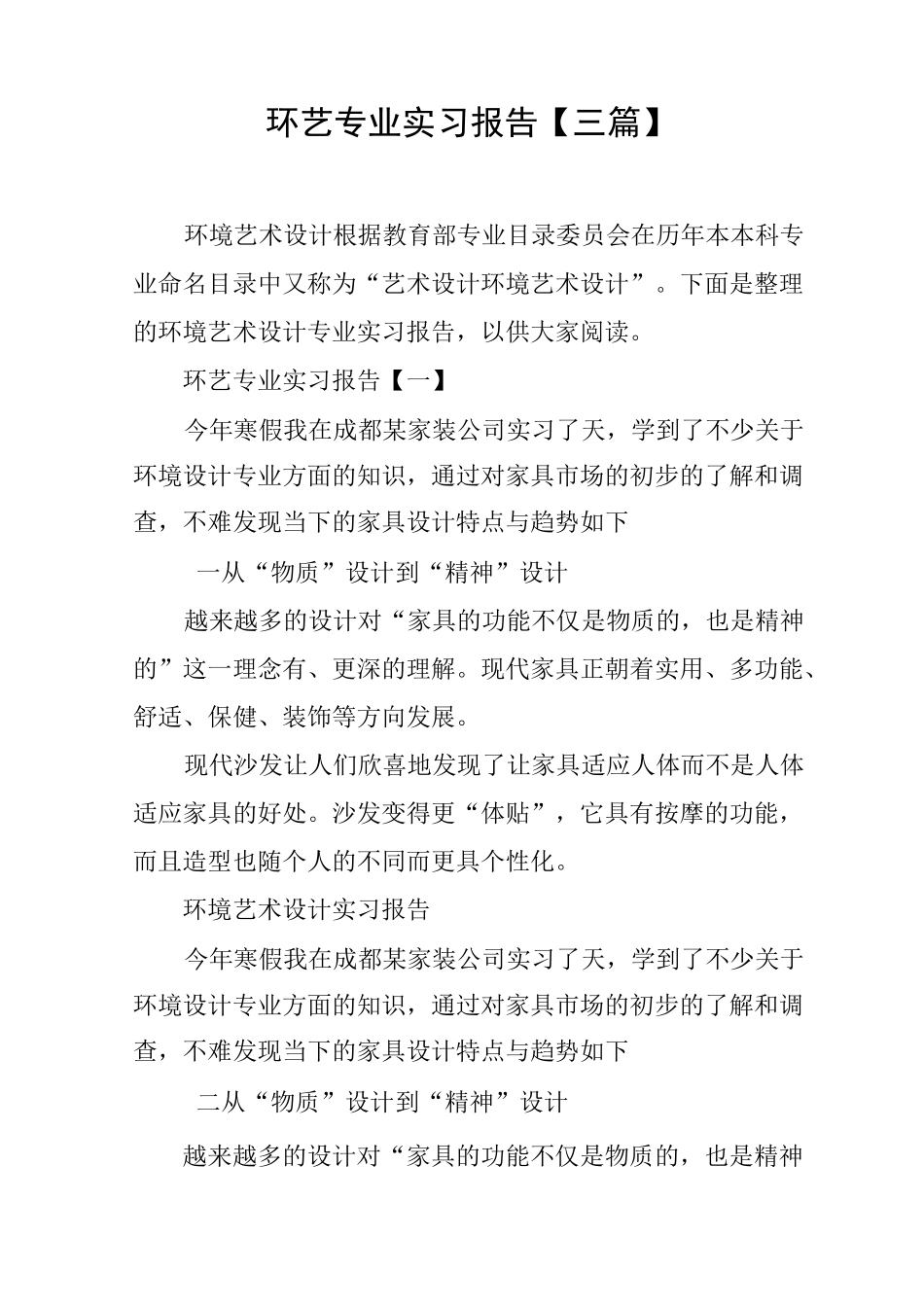 环艺专业实习报告_第1页