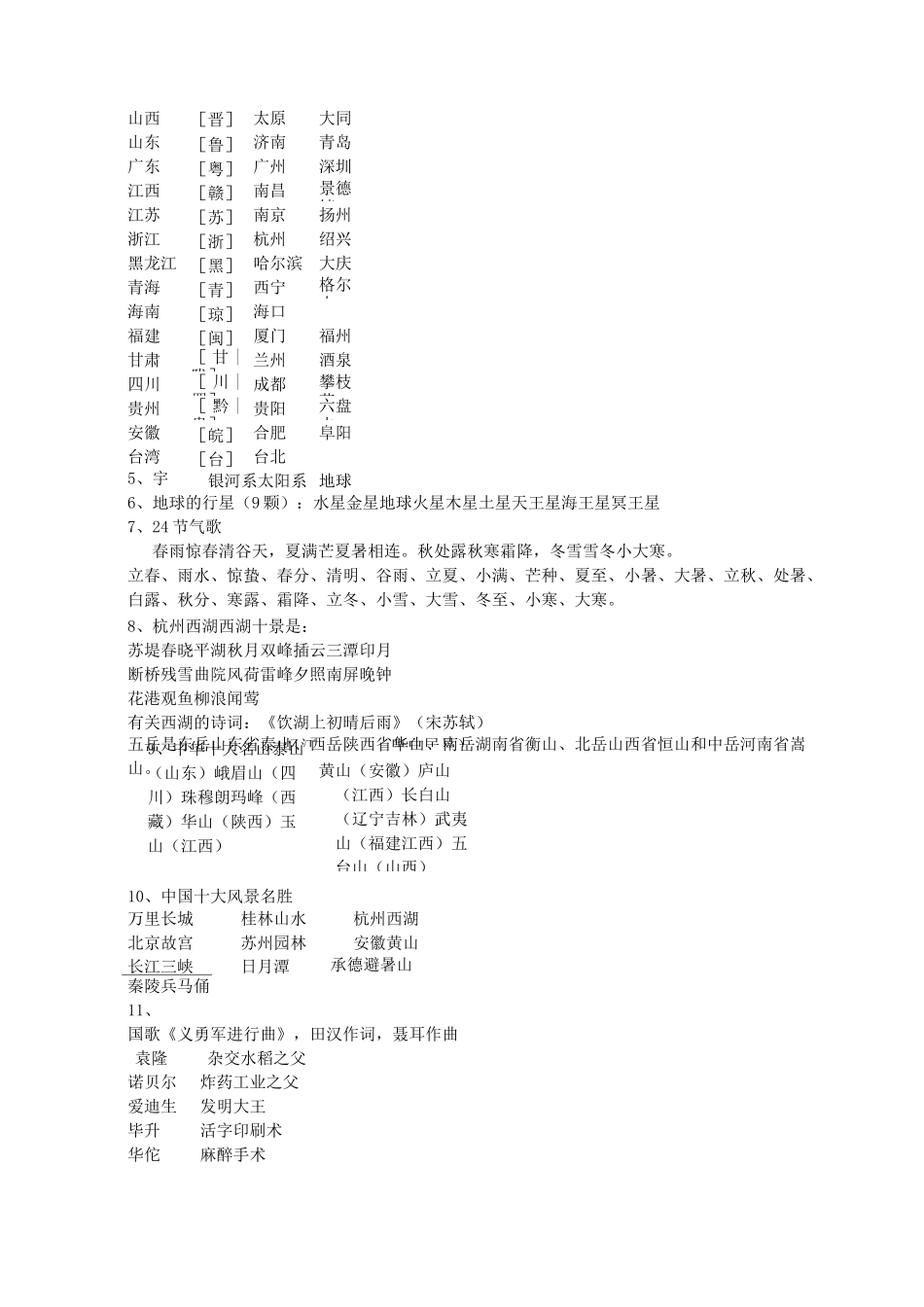 小学语文拓展知识大全(附加题)讲解_第2页