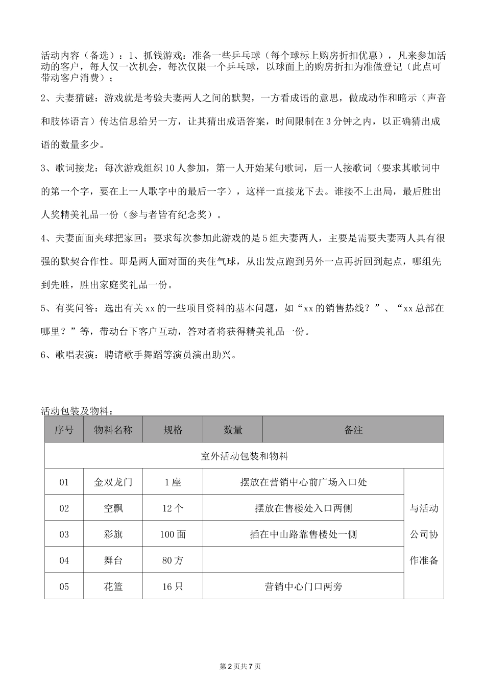 售楼处开放活动方案_第2页