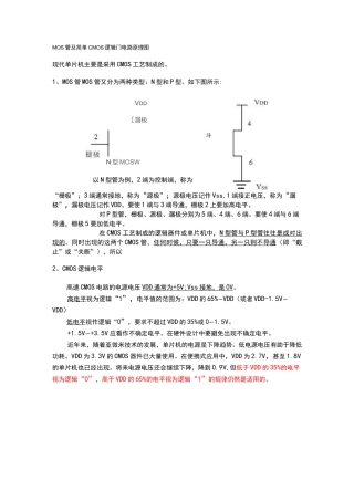 MOS管及简单CMOS逻辑门电路原理图