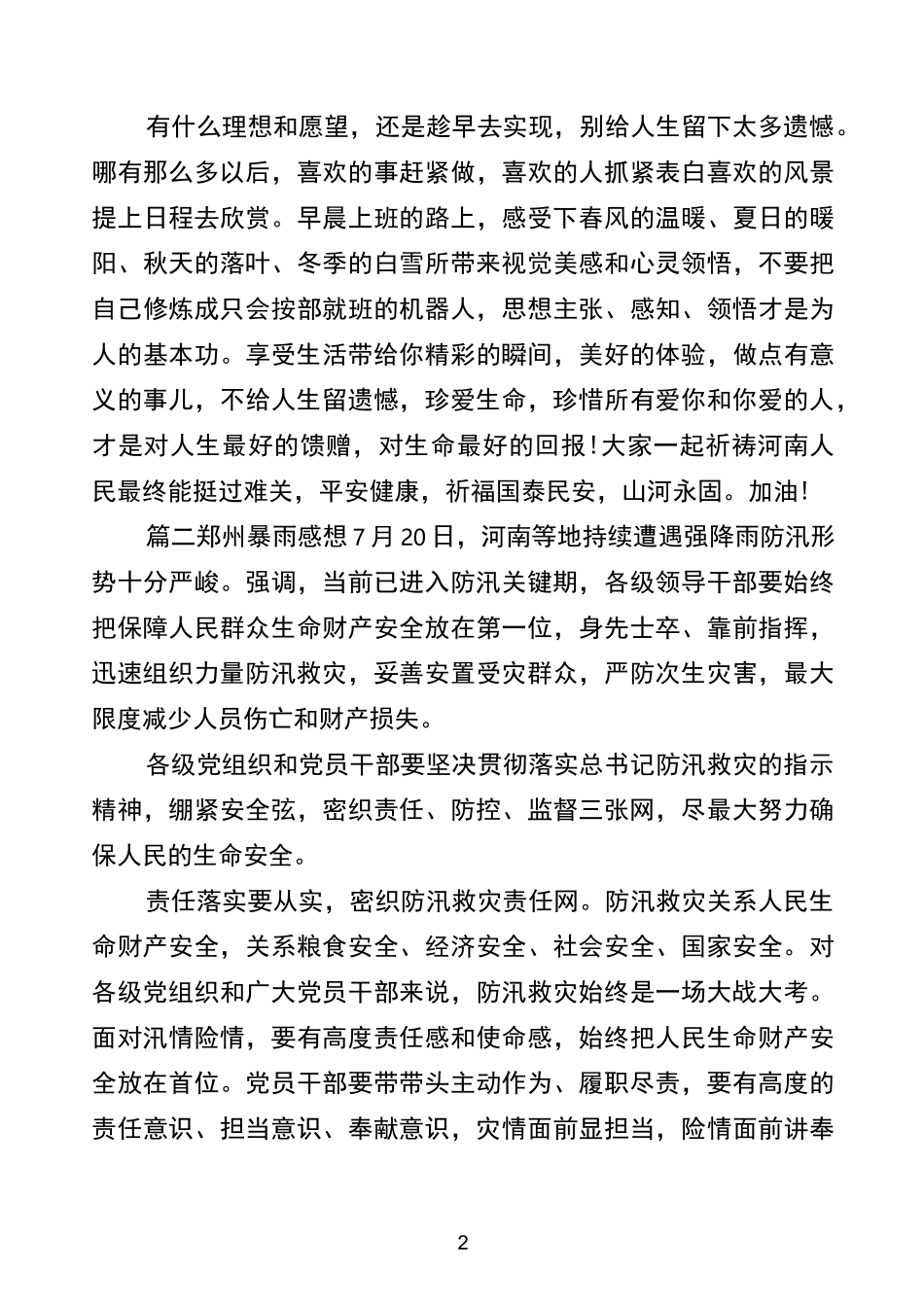 郑州暴雨感想20篇_第2页