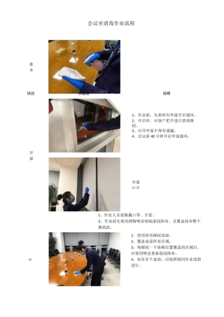 疫情期间会议室消毒作业流程