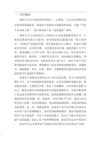 市场升级改造项目建议书