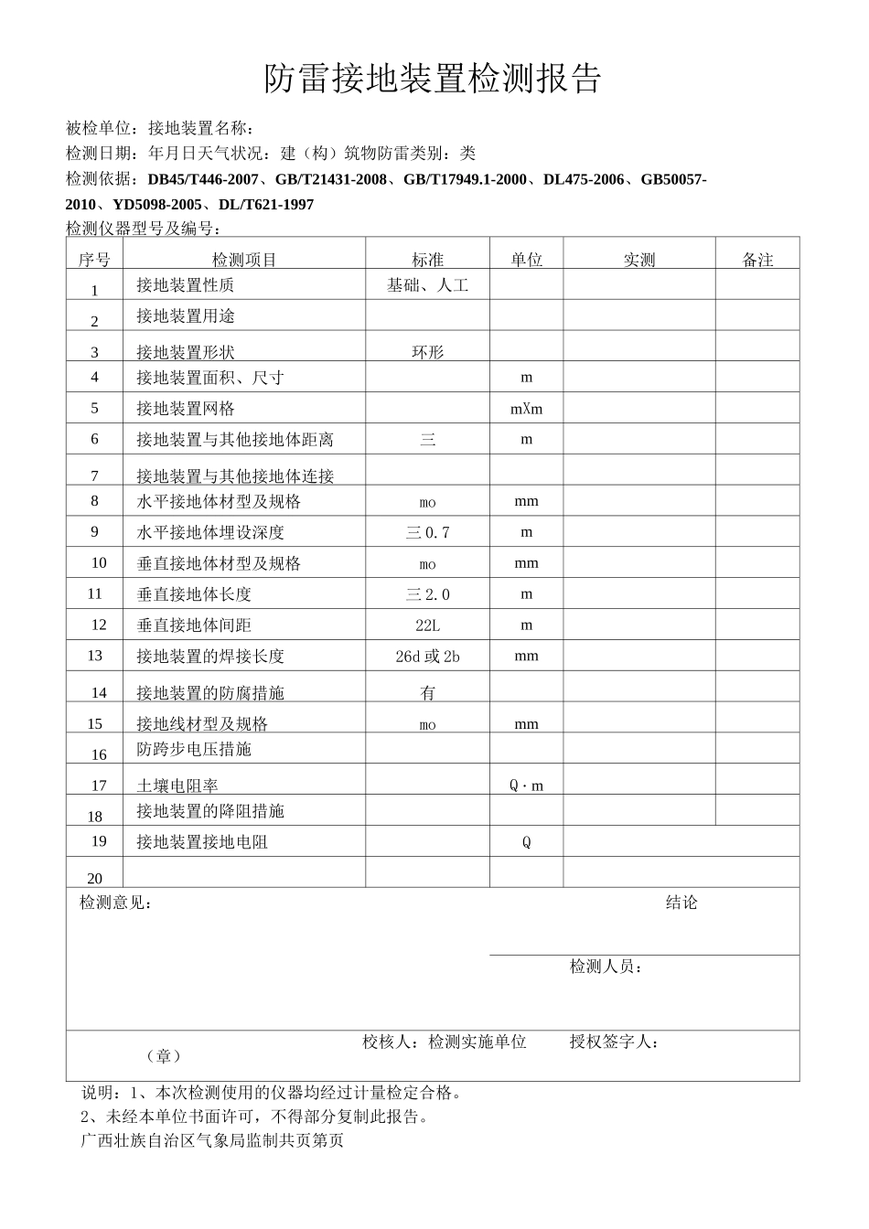 防雷接地装置验收检测报告_第2页