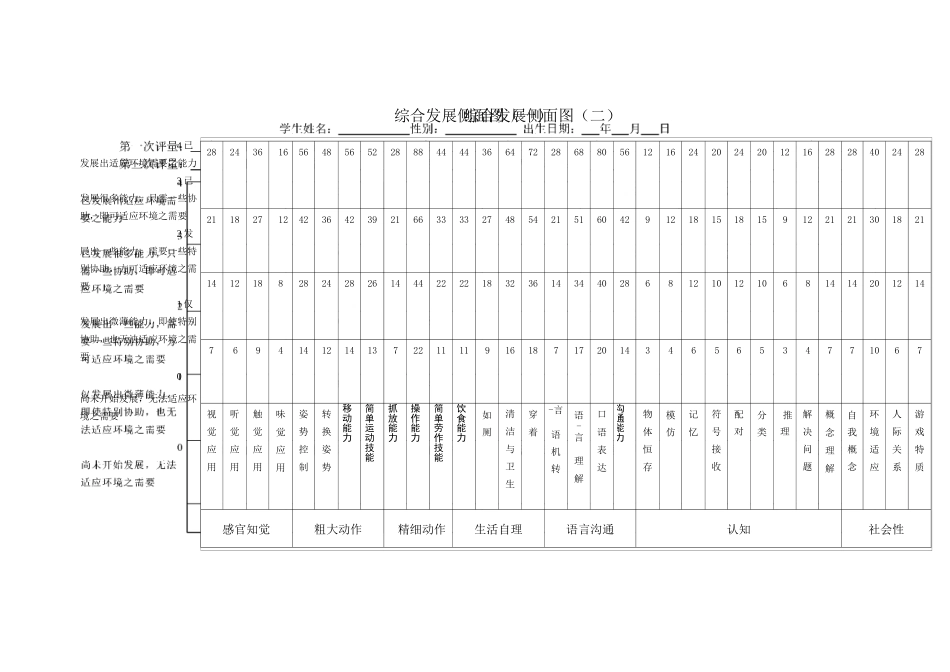 学前发展性课程评量记录表_第3页