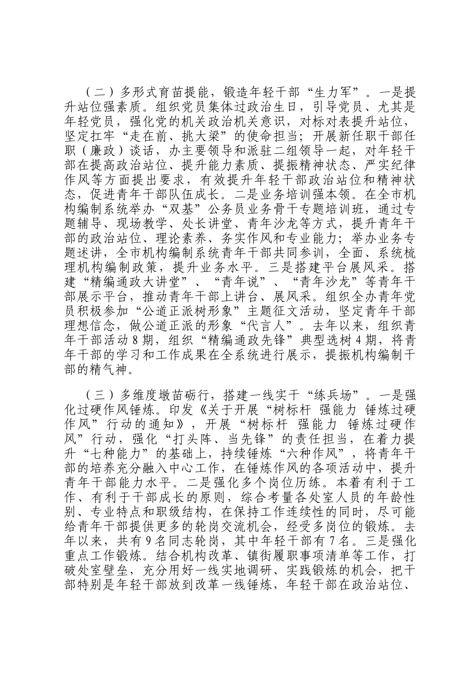 市委编办2024年青年干部培养工作总结_第2页