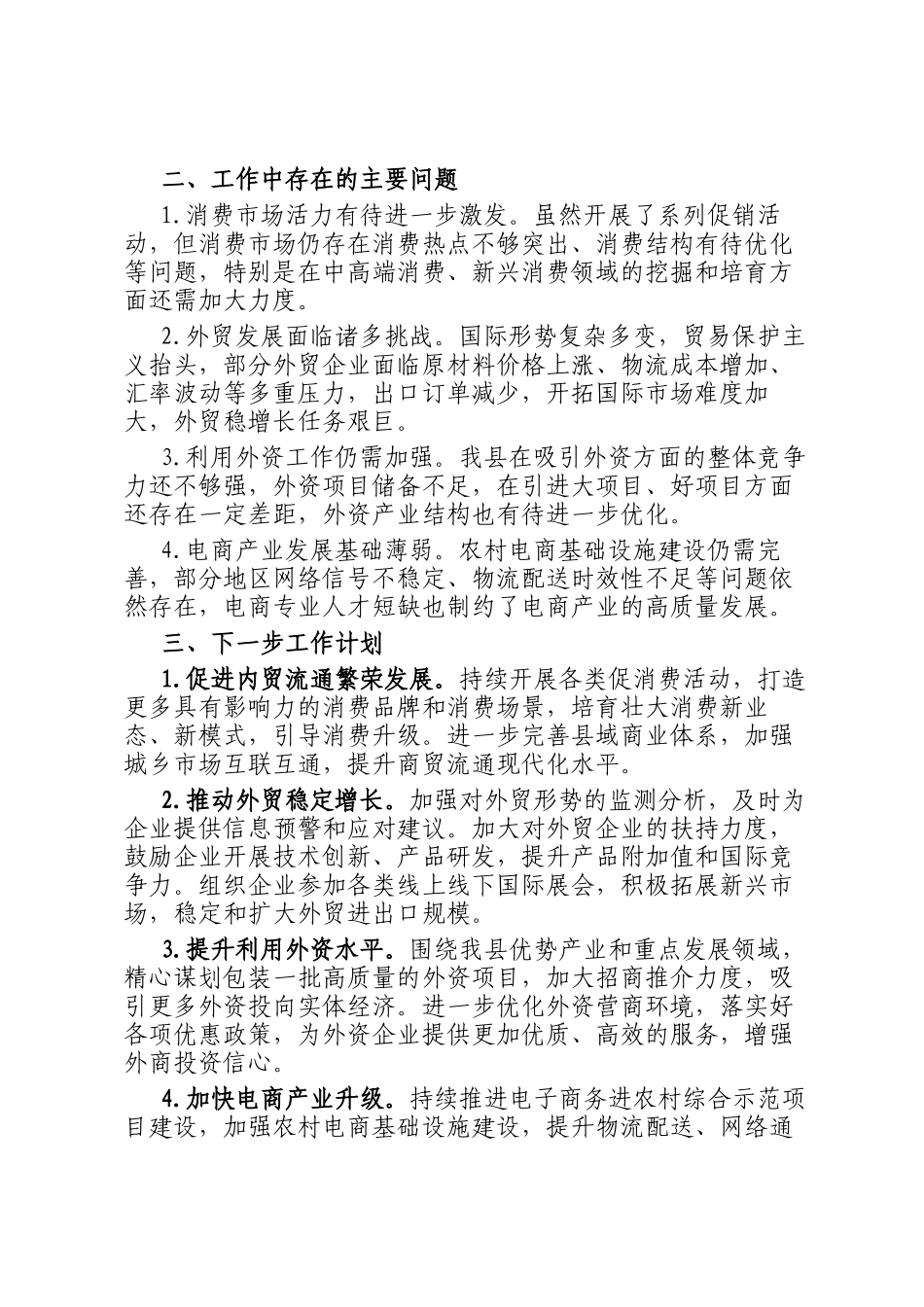 县商务局全年工作总结_第3页