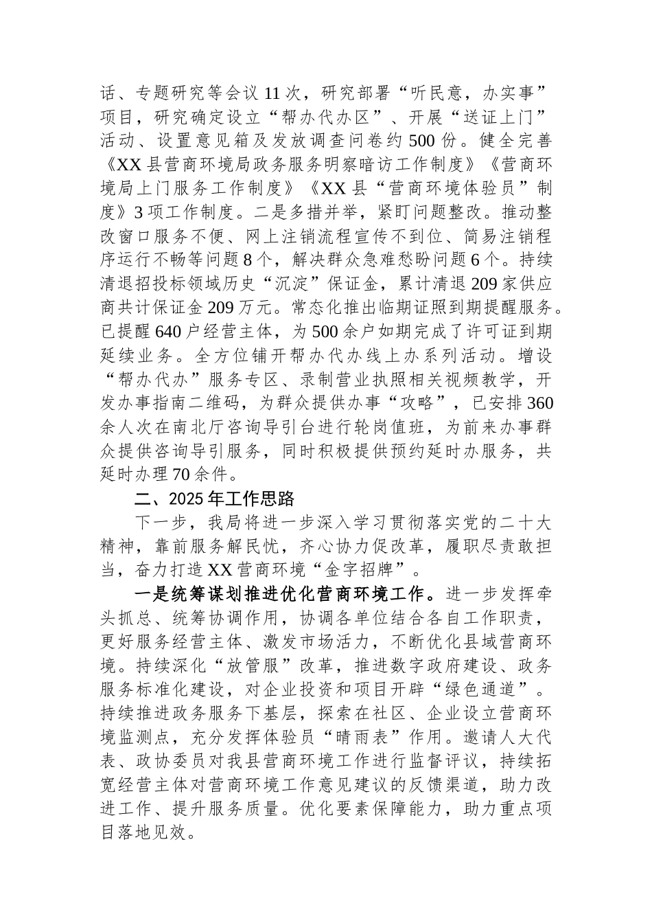 县营商环境局2024年工作总结和2025年工作计划_第3页