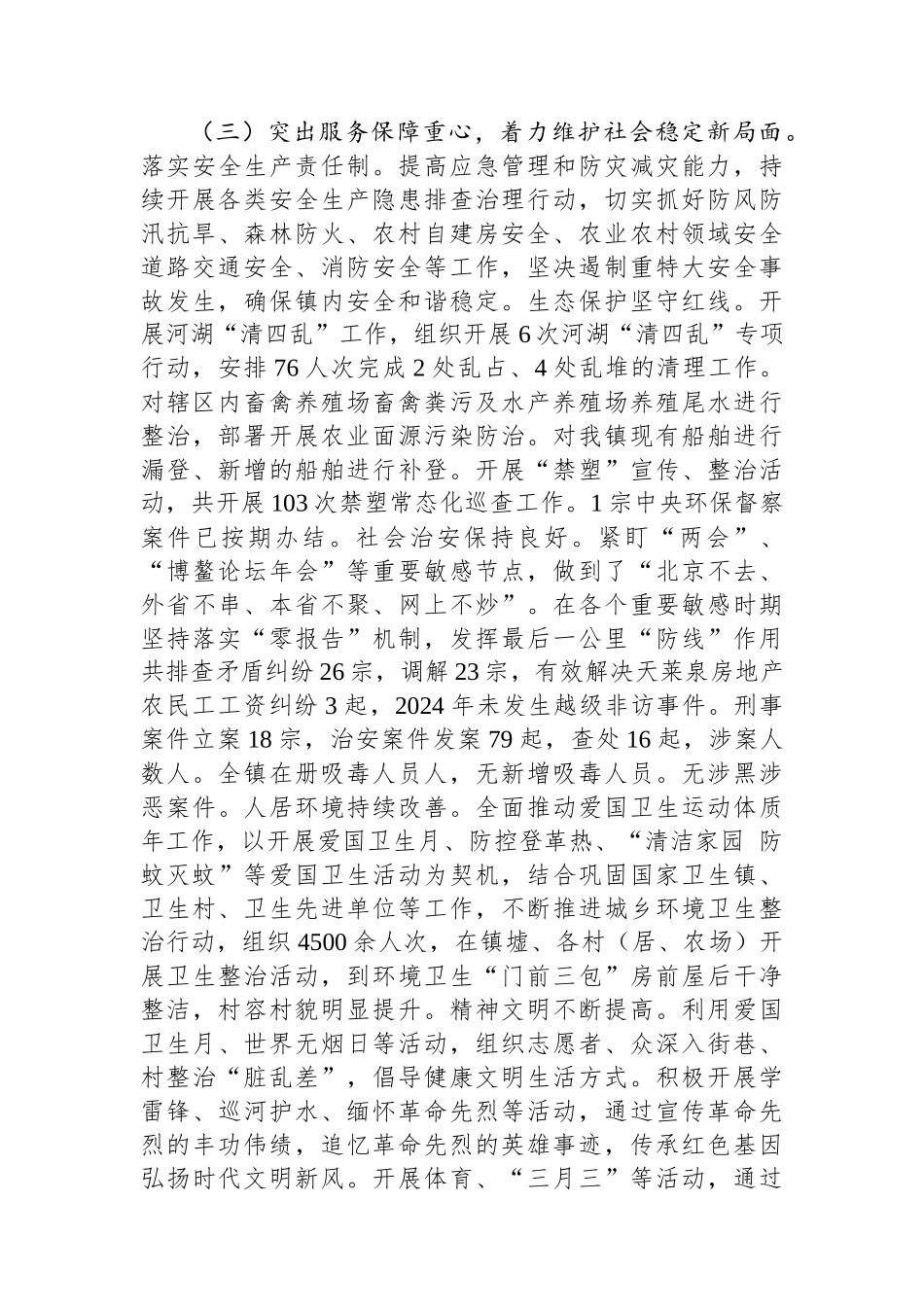 乡镇2024年工作总结及2025年工作计划 【资深秘书】_第3页