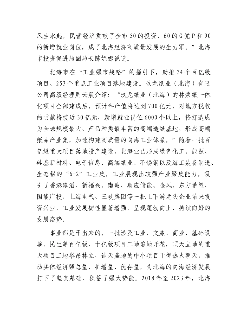 向海而生，向海而兴——广西北海发展向海经济的实践探索【资深秘书】_第3页