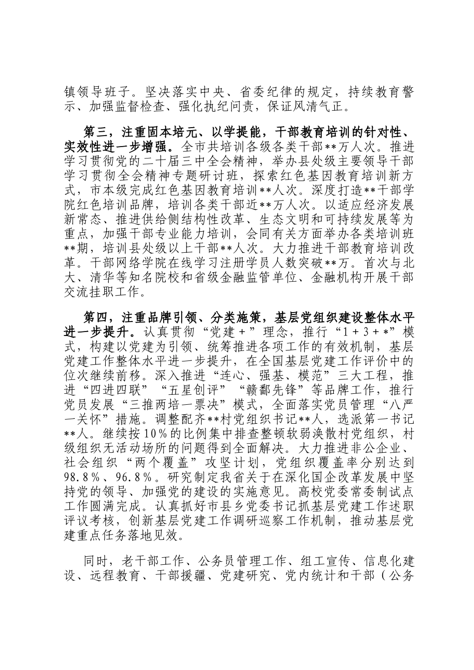 在全市组织工作务虚会上的主持讲话_第2页