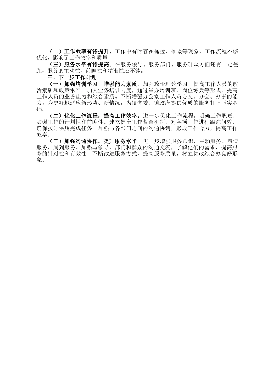 镇党政综合办年度工作总结_第2页