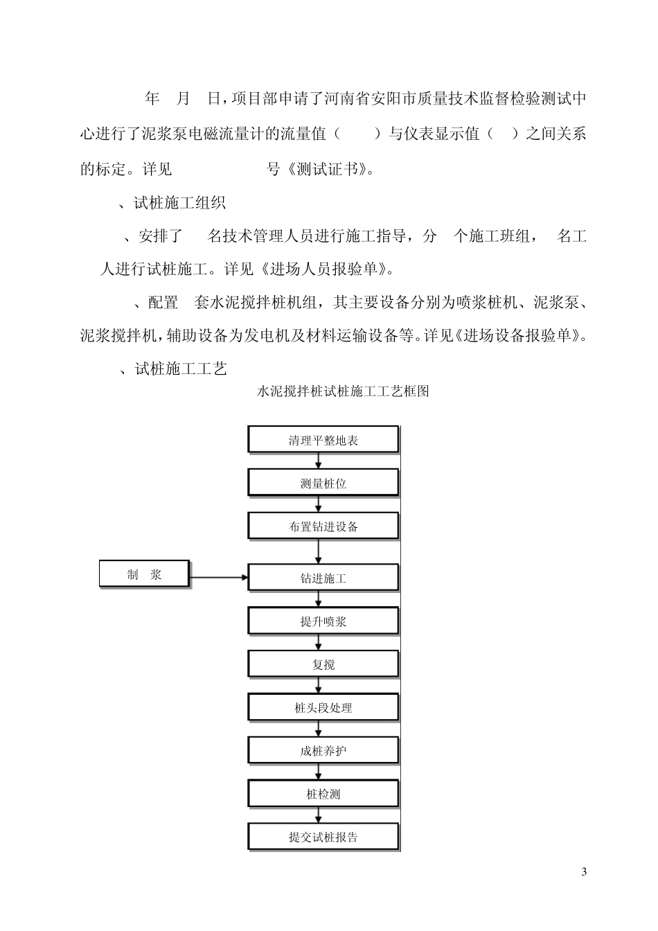 水泥搅拌桩试桩成果报告_secret_第3页