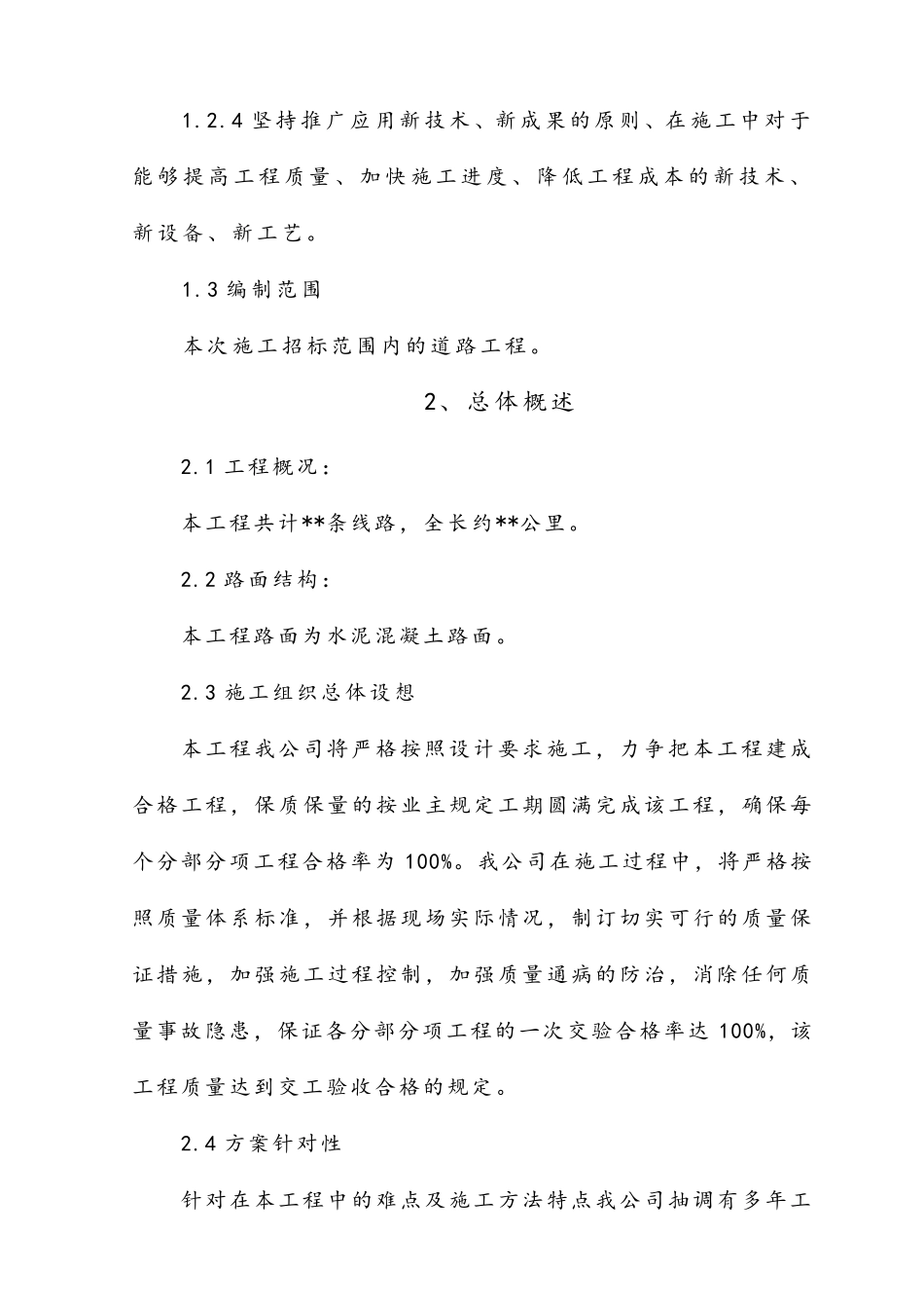 水泥混凝土路面农村道路施工方案_第2页