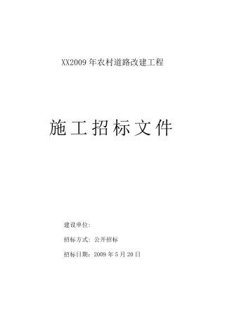 水泥路招标文件