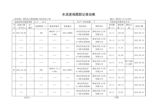 水泥进场跟踪记录台账(修改版)