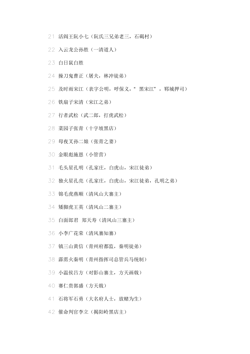 水浒传108个好汉的名称、绰号及武器_第2页