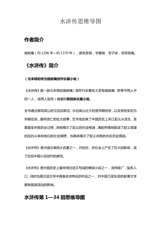 水浒传思维导图