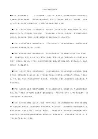 水浒传每章概括分析