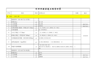 水源渠道工程量计算