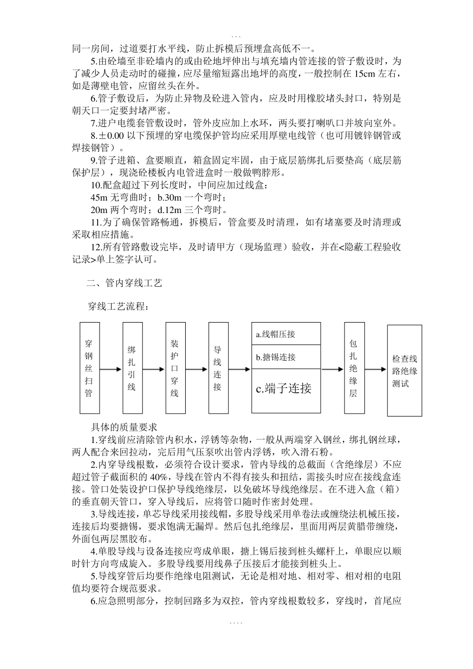 水电安装施工工艺流程_第2页