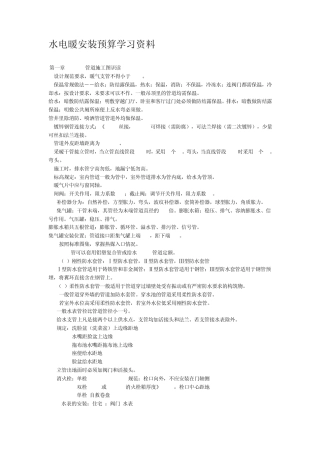 水电暖安装资料