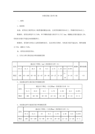 水稳层施工技术方案.