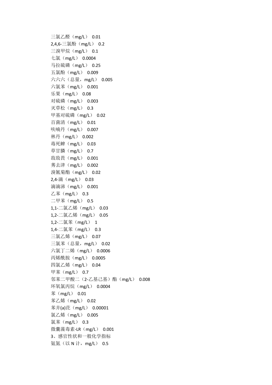 水质常规指标及限值_第3页