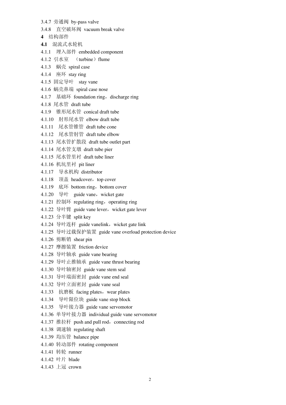 水轮机专用中英文对照_第2页
