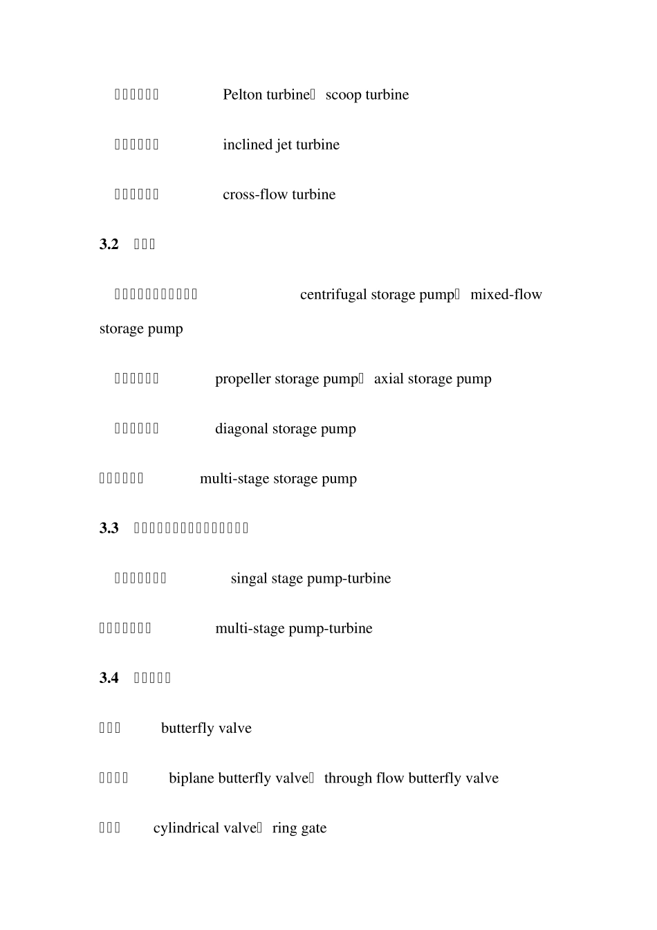 水轮机部分名称中英文对照_第2页