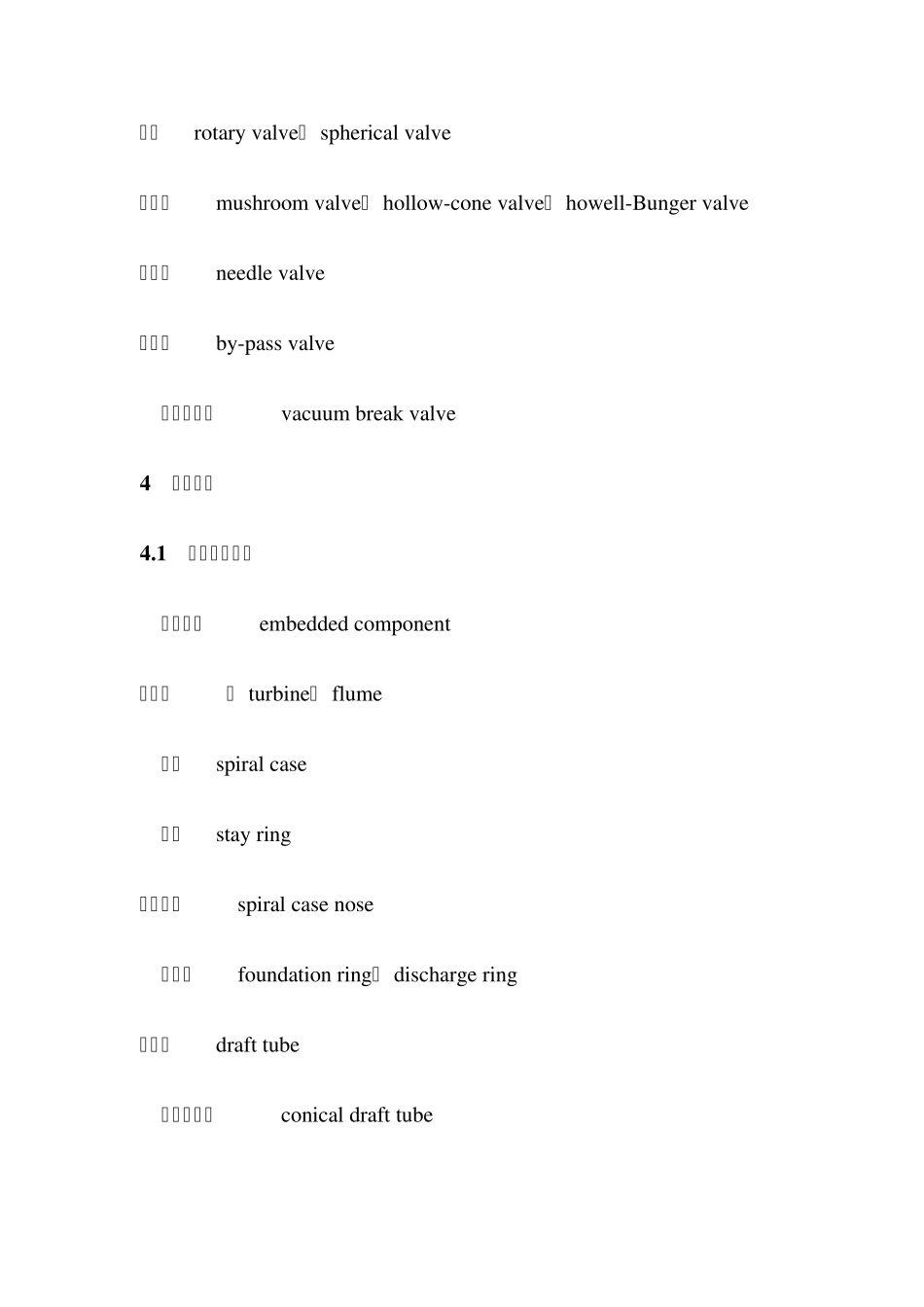 水轮机部分名称中英文对照_第3页