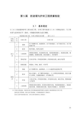 水运工程质量检验标准(JTS2572008)第5篇+防波堤与护岸工程质量检验