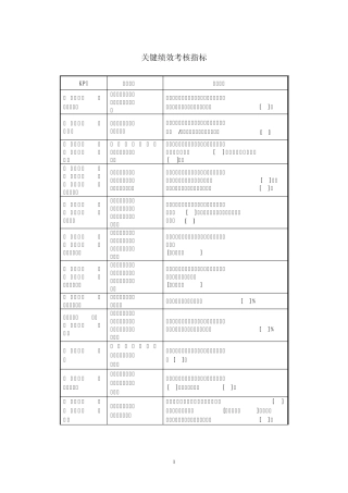 永宏KPI关键绩效考核指标库中层1