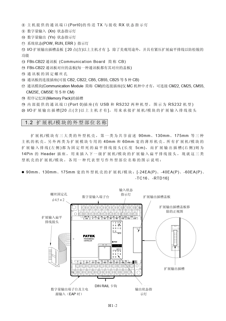 永宏PLC硬件手册01_第2页