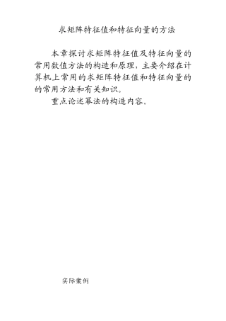 求矩阵特征值和特征向量课件1