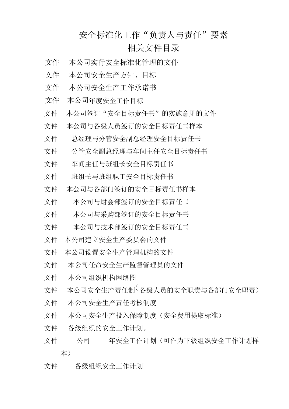 汇东烟花爆竹企业安全标准化所需资料_第1页