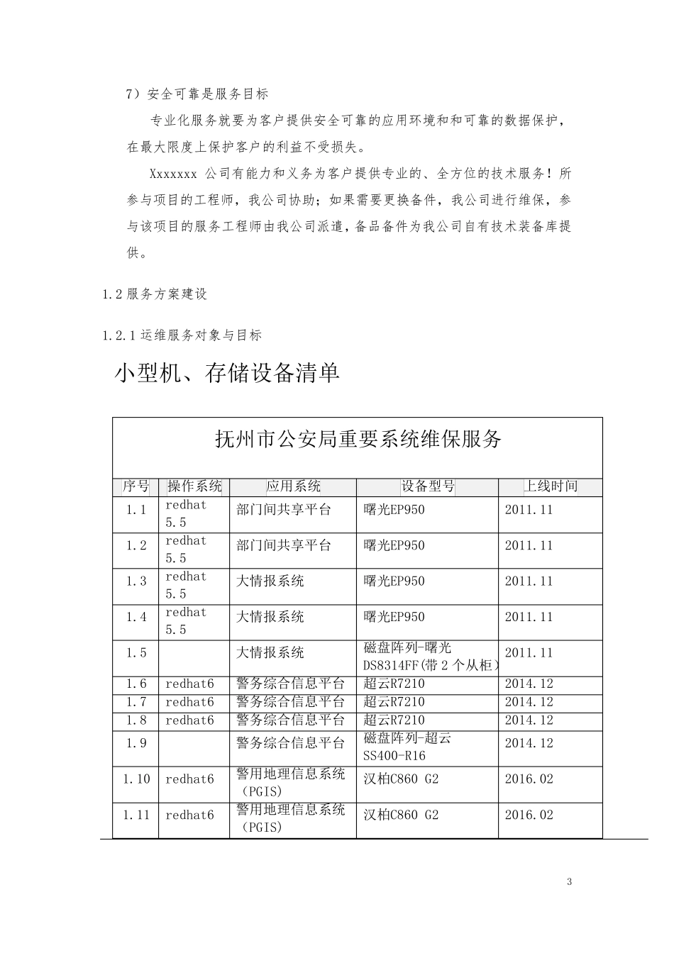 汇天2012年江西省电力公司服务器、存储等重要硬件维保项目投标方案_第3页