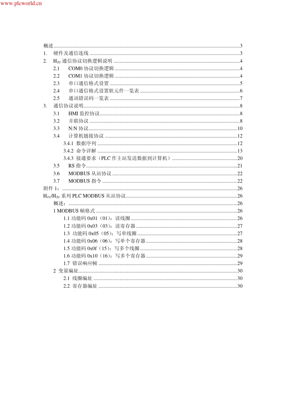 汇川H2U系列PLC通信手册_第2页
