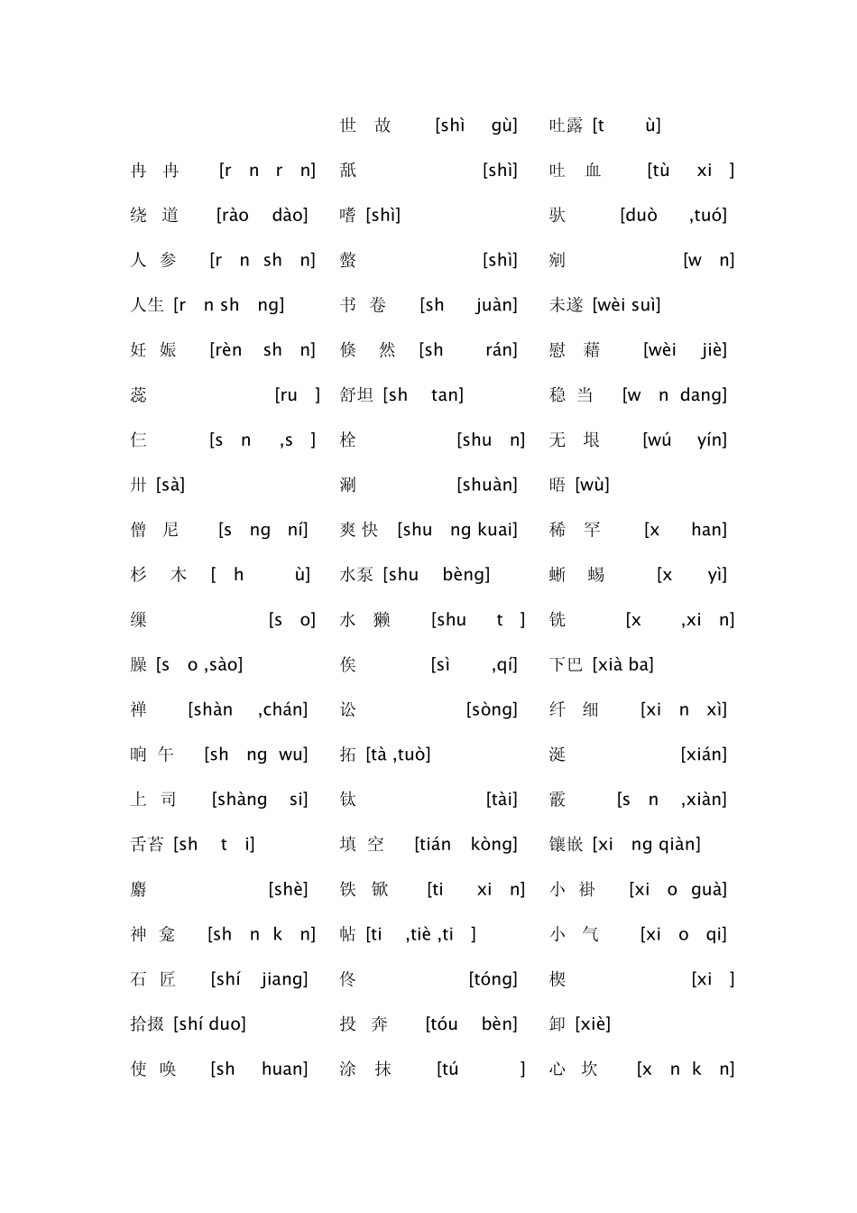 汇总易读错的字词_第1页