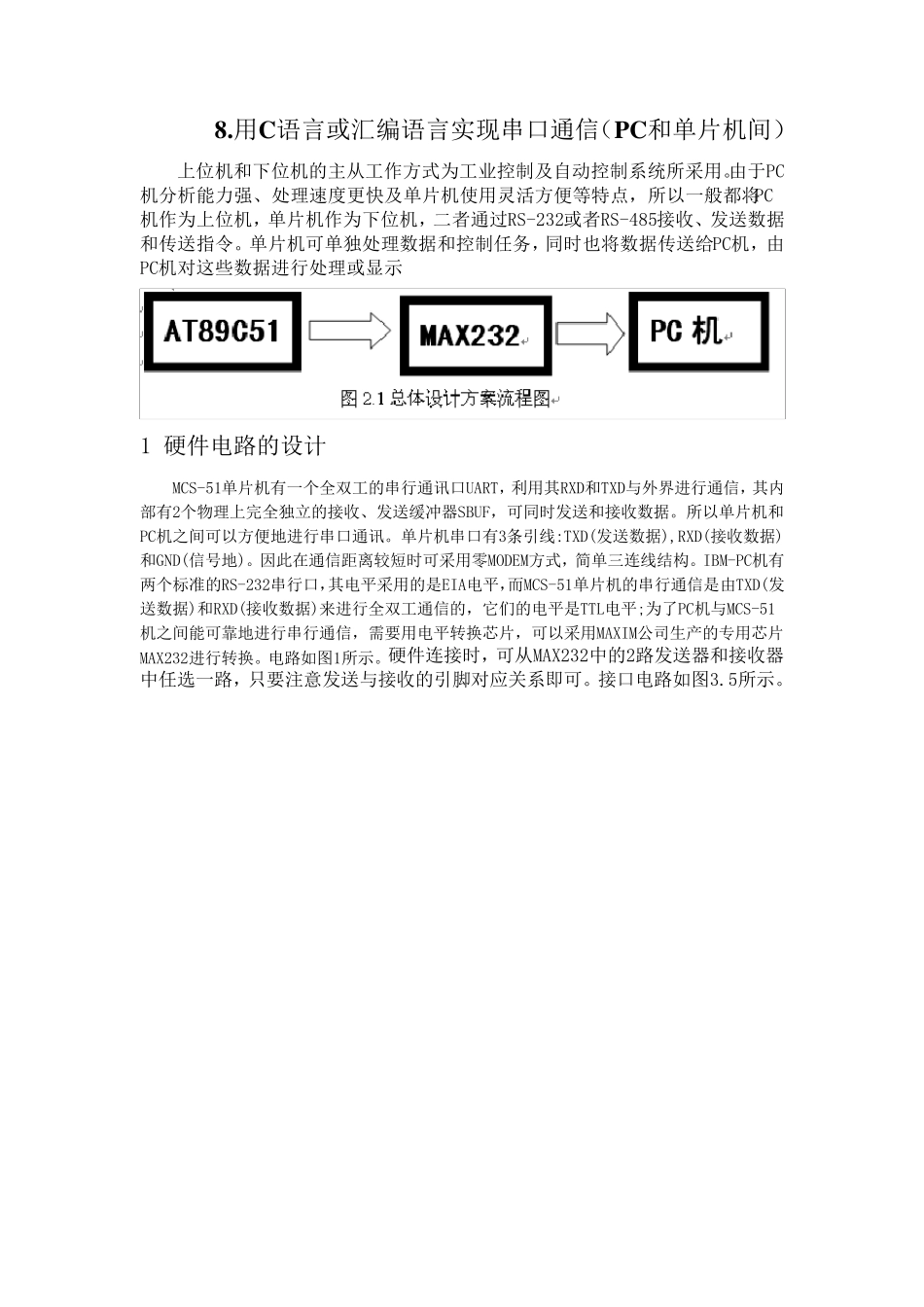 汇编语言实现串口通信(PC和单片机间)_第1页