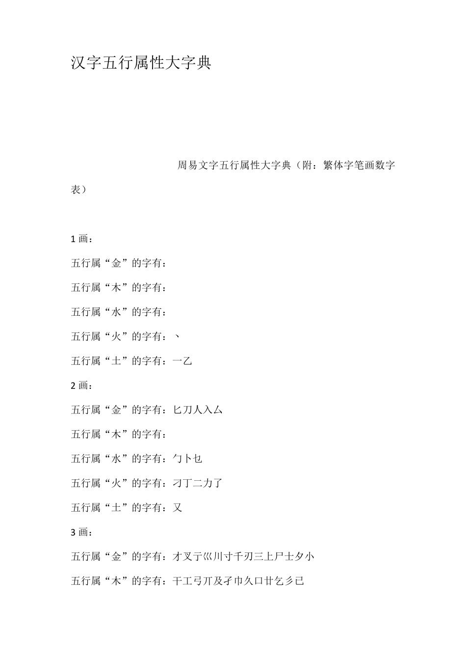汉字五行属性大字典_第1页