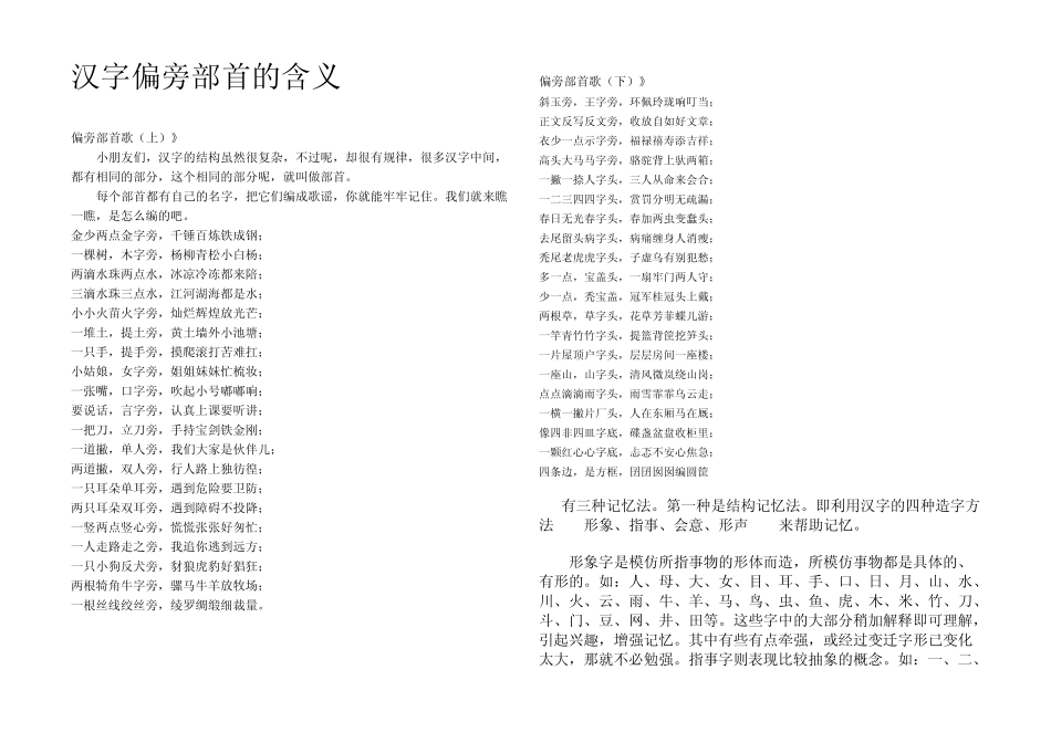 汉字偏旁部首的含义_第1页