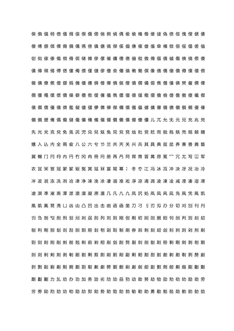 汉字大全(2.1万字)_第2页