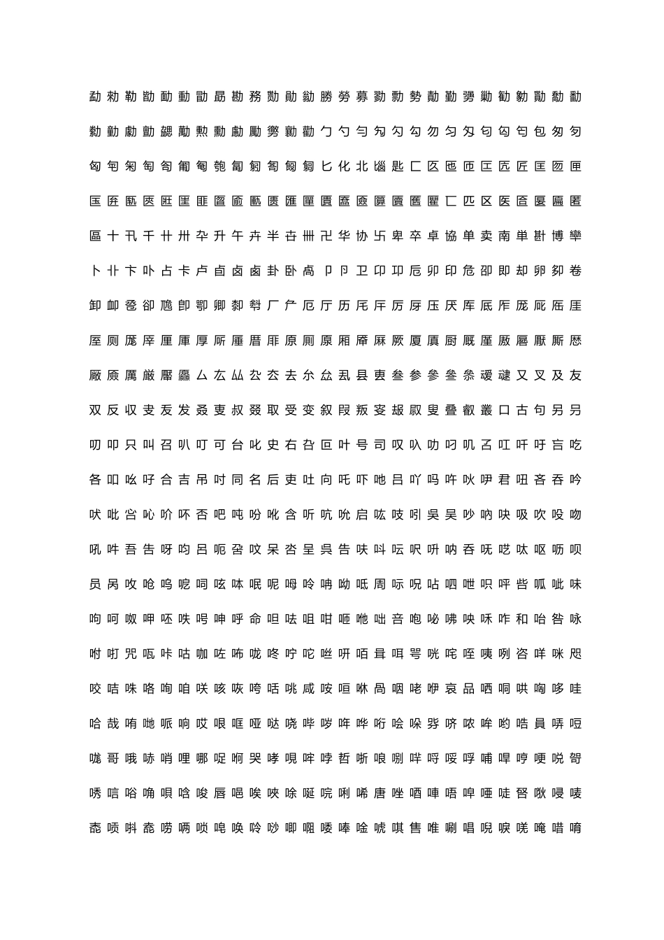 汉字大全(2.1万字)_第3页