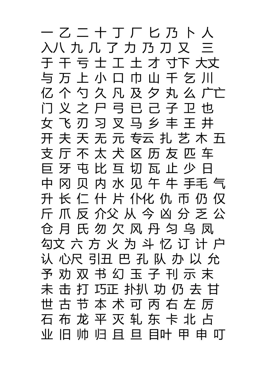 汉字常用字大全_第1页