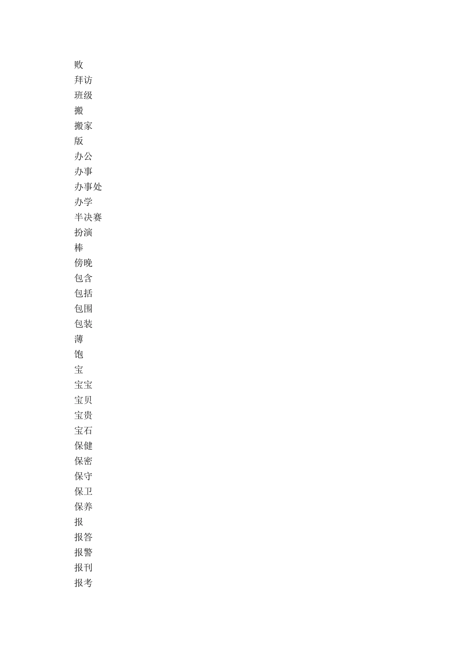 汉语国际教育用音节汉字词汇等级划分中级词汇部分_第2页